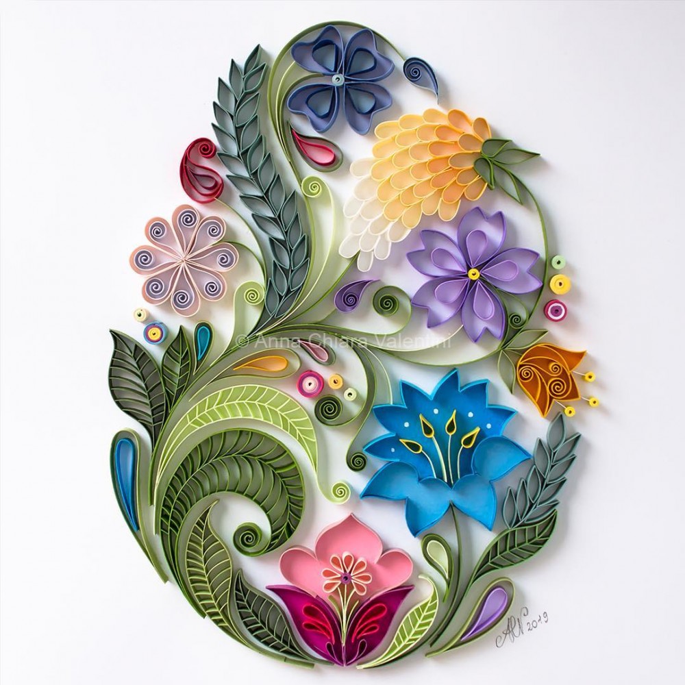 فن لف الورق الملوّن من آنا كيارا فالنتيني في تصميم أشكال ثلاثية ...
